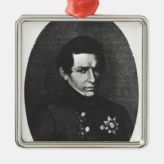 Nicolas Lobatchevsky Metal Ornament (Front)