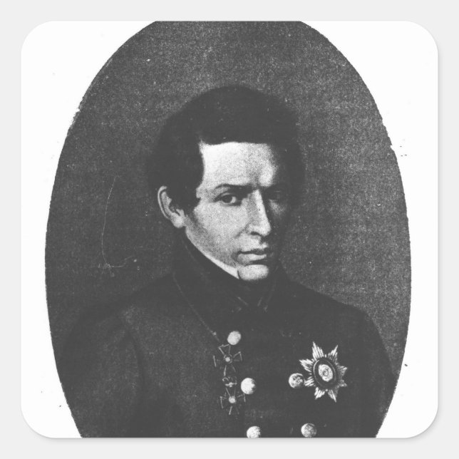 Nicolas Lobatchevsky Square Sticker (Front)