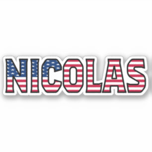 Nicolas Name Vorname USA Sticker Stickerset