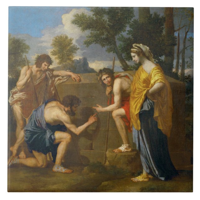Nicolas Poussin - Et in Arcadia ego Tile (Front)
