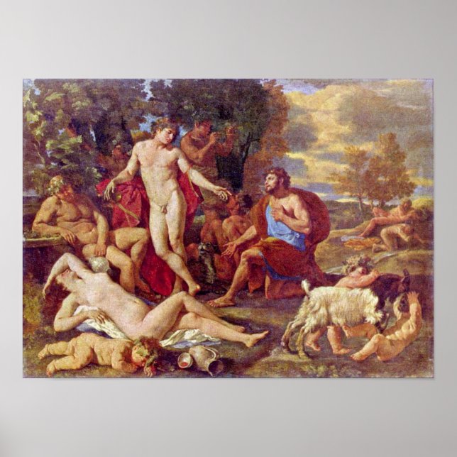 Nicolas Poussin - Midas and Bacchus Poster (Front)