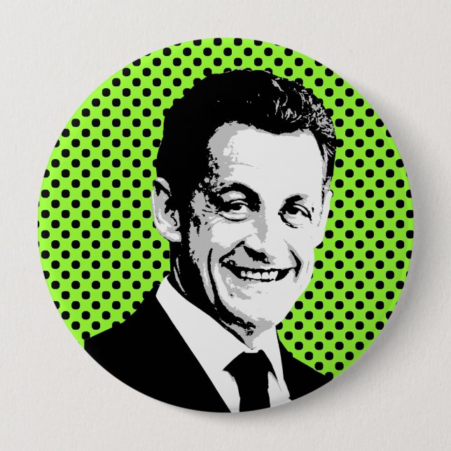 Nicolas Sarkozy 10 Cm Round Badge (Front)