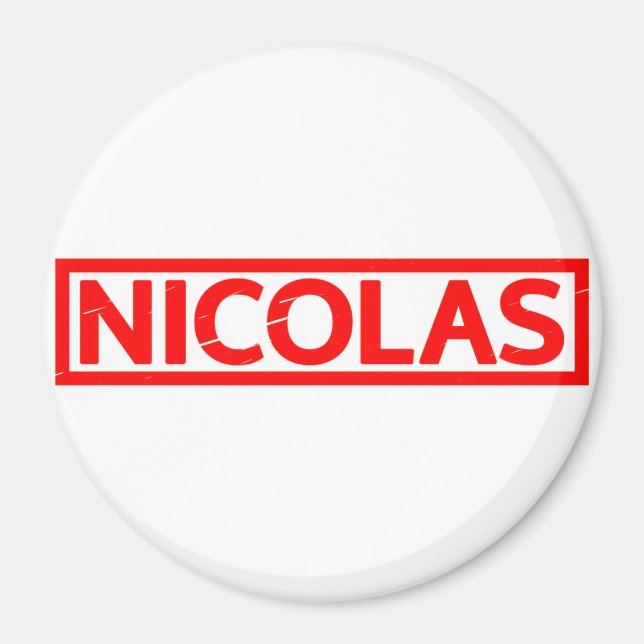 Nicolas Stamp Magnet (Front)