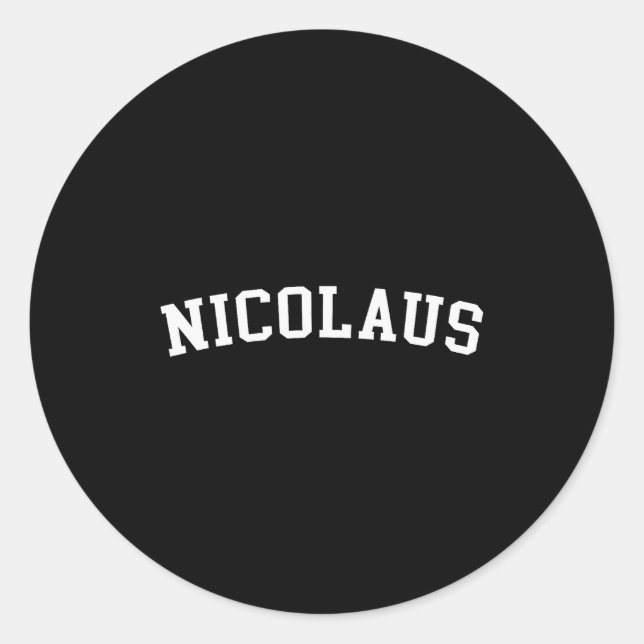Nicolaus  classic round sticker (Front)