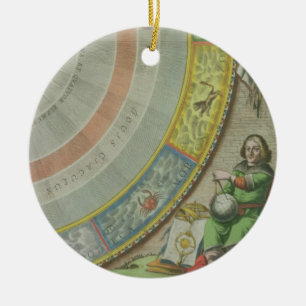 Nicolaus Copernicus (1473-1543), detail from a Map Ceramic Tree Decoration