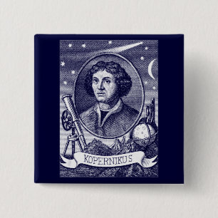 Nicolaus Copernicus 15 Cm Square Badge