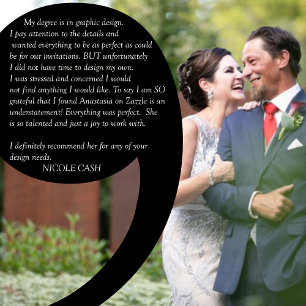 Nicole Cash Testimonial Wedding Invitation