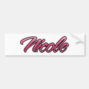 Nicole faded pink sticker sticker