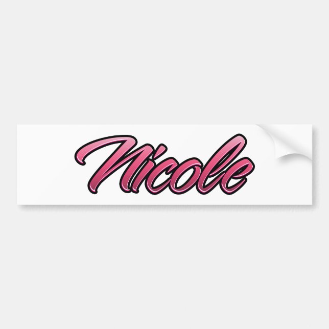 Nicole faded pink stickers (Front)