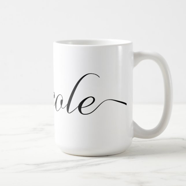 Nicole Personalised Name Coffee Mug - Black (Right)