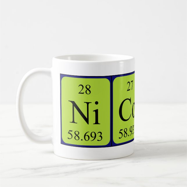 Nicoline periodic table name mug (Left)