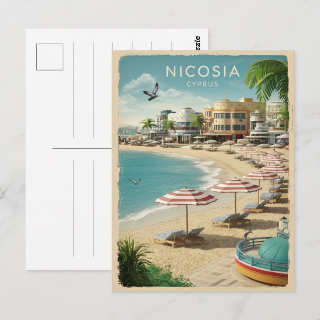 Nicosia, Capital of Cyprus Vintage souvenir gifts Postcard (Front/Back)