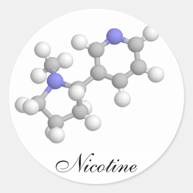 Nicotine Classic Round Sticker (Front)