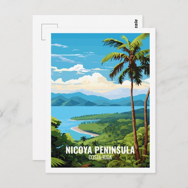 Nicoya Peninsula Costa Rica Famous Travel Place Postcard (Front/Back)