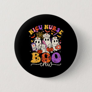 Nicu Boo Crew Costume Funny Nurse Ghost Halloween 6 Cm Round Badge
