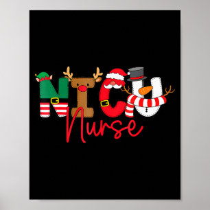 Nicu Christmas Shirt Nicu Nurse Xmas Party Nicu Nu Poster