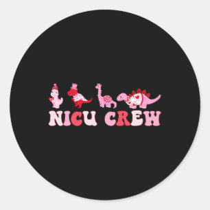 Nicu Crew Black Uni-adult Classic Round Sticker