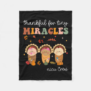 Nicu Crwe Thanksgiving Nurse Fall Thankful For Tin Fleece Blanket