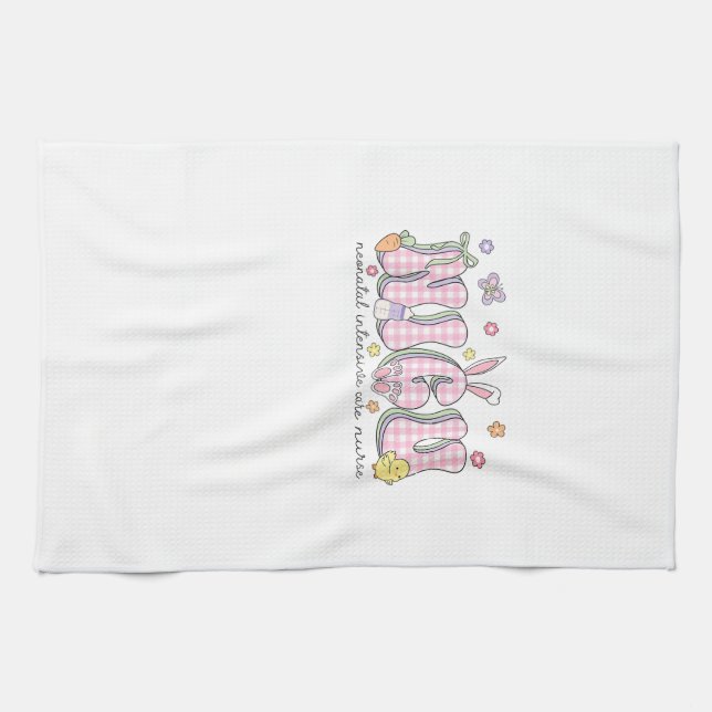 NICU Easter Neonatal Intensive Care Unit Nursing S Tea Towel (Horizontal)