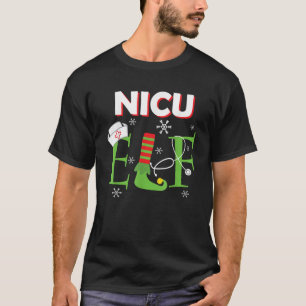 NICU Elf Christmas Matching Group Costume Xmas Gif T-Shirt