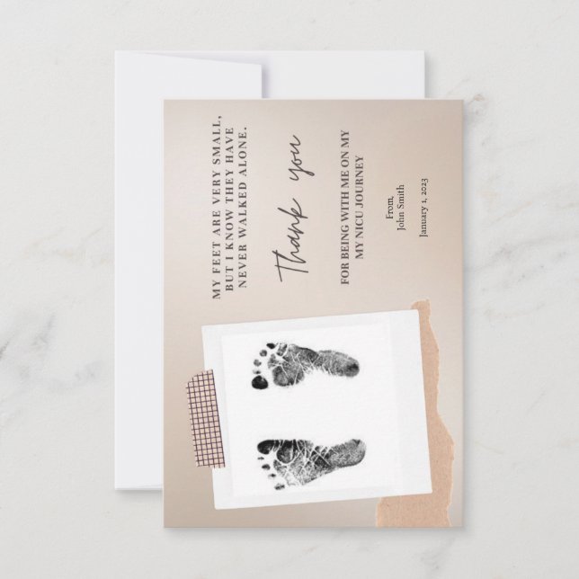 NICU Flat Thank You Card (Front)