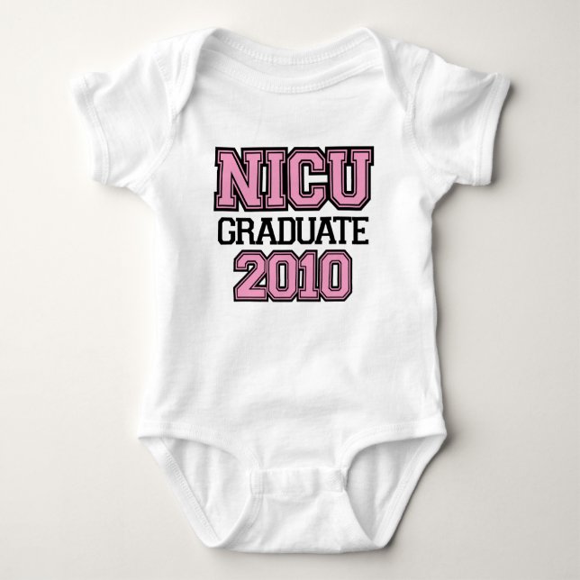 NICU Graduate Girl Baby Bodysuit (Front)