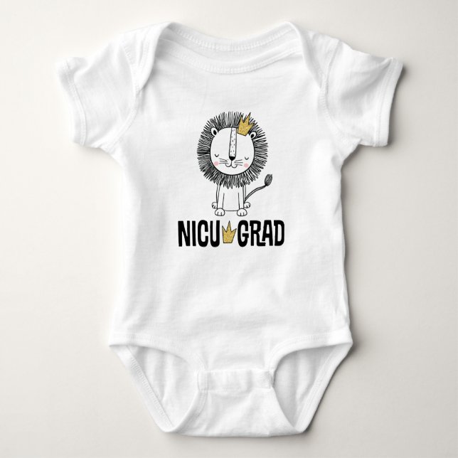 NICU Graduate lion Baby Bodysuit (Front)