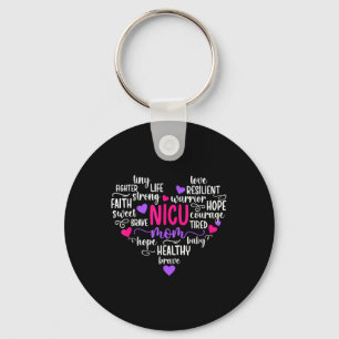 Nicu Mum Heart Micro Preemie Baby Mum Of Nicu Warr Key Ring