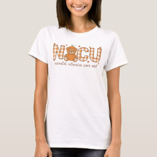 NICU Neonatal Intensive Care Nurse Bear Pumpkin ad T-Shirt
