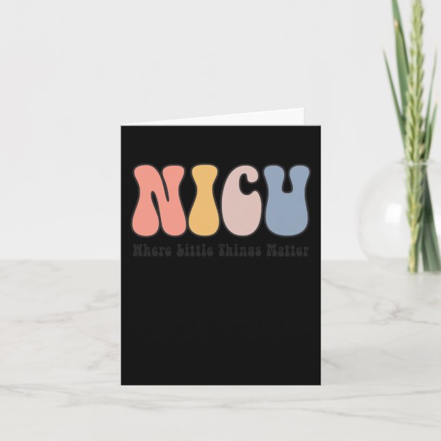 Nicu - Neonatal Intensive Care Unit - Where Card (Front)
