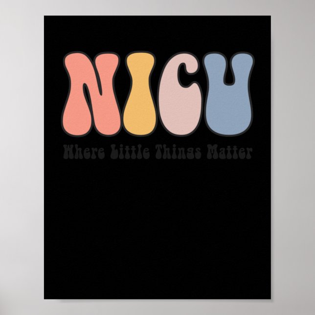 Nicu - Neonatal Intensive Care Unit - Where Poster (Front)