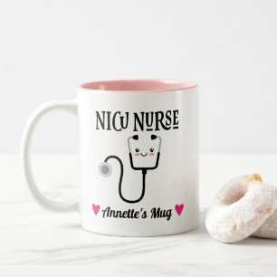 NICU Nurse Appreciation Gift Personalized Two-Tone Coffee Mug