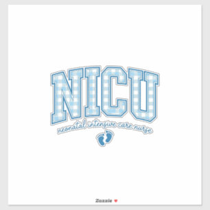 NICU Nurse Baby Feet Plaid Lettering Shirt Design_