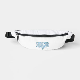 NICU Nurse Baby Feet Plaid Lettering Shirt Design_ Bum Bags