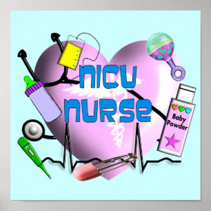 NICU Nurse Canvas ARt Print  3D Graphics Design