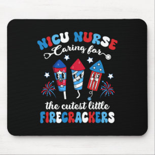 Nicu Nurse Caring For The Cutest Firecrackers 4th  Mouse Pad