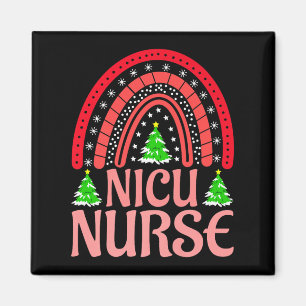 Nicu Nurse Christmas Crew Nurselife Nursing Xmas P Magnet