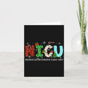 Nicu Nurse Christmas Neonatal Intensive Care Unit  Card
