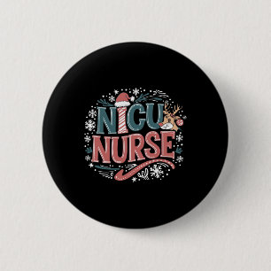 Nicu Nurse Christmas Party Caring Through The Holi 6 Cm Round Badge