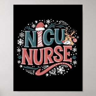 Nicu Nurse Christmas Party Caring Through The Holi Poster