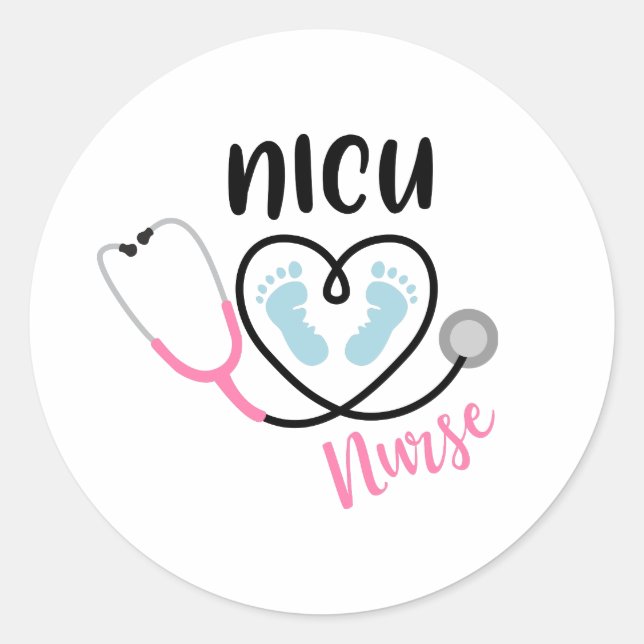 NICU Nurse Classic Round Sticker (Front)