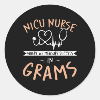 Nicu Nurse Classic Round Sticker