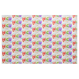 NICU Nurse Colorful Graphics  Fabric
