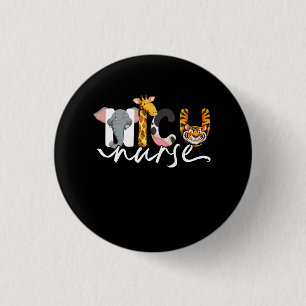 Nicu Nurse Cute Safari Baby Animals Nursing Apprec 3 Cm Round Badge