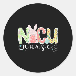 Nicu Nurse Easter Bunny Nicu Nursing Easter Day Classic Round Sticker