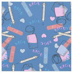 NICU Nurse Fabric Blue
