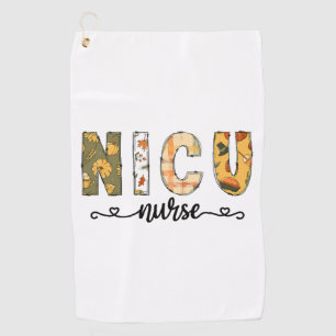 NICU Nurse Fall Halloween for Women Men Golf Towel