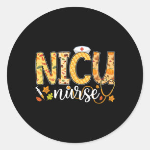 Nicu Nurse Fall Yall Autumn Pumpkin Thanksgiving S Classic Round Sticker