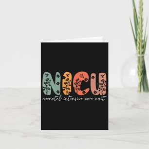 Nicu Nurse Floral Nicu Boho Neonatal Intensive Car Card