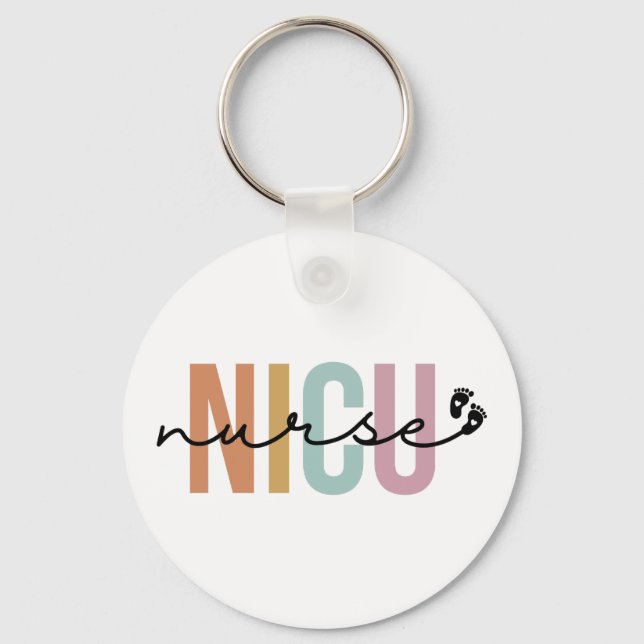 NICU Nurse Gift Neonatal Intensive Care Unit Nurse Key Ring (Front)